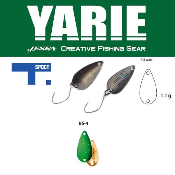 Yarie 706 T-Spoon 1.1gr BS4 Lime Glitter Spoon Lure