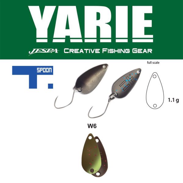 Yarie 706 T-Spoon 1.1gr W6 Euhuesukai Spoon Lure