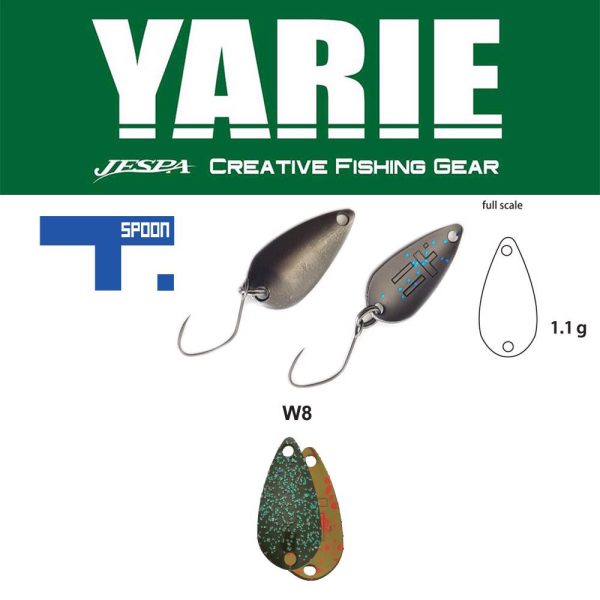 Yarie 706 T-Spoon 1.1gr W8 Iwadatami Spoon Lure