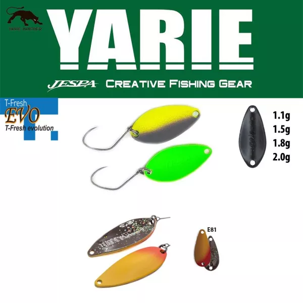 Yarie 708T T-Fresh 2.4gr E81 Murasaki Uni Spoon Lure