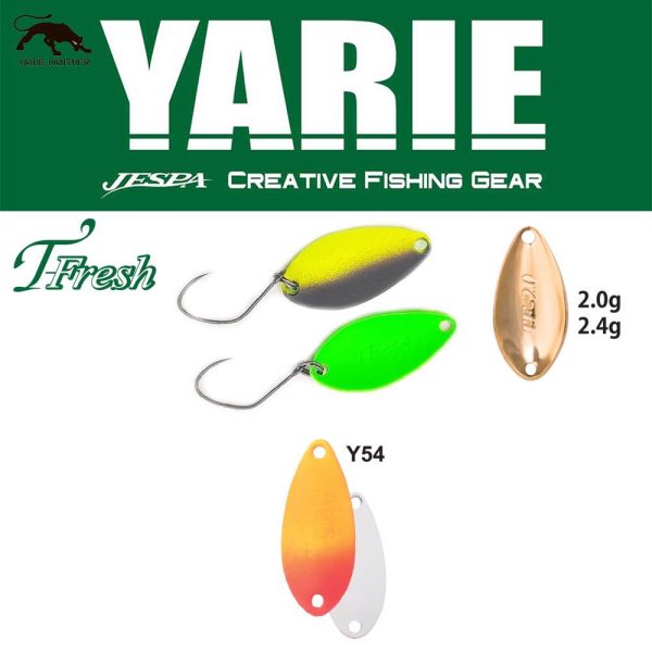 Yarie 708T T-Fresh 2.4gr Y54 Orange/Red Spoon Lure