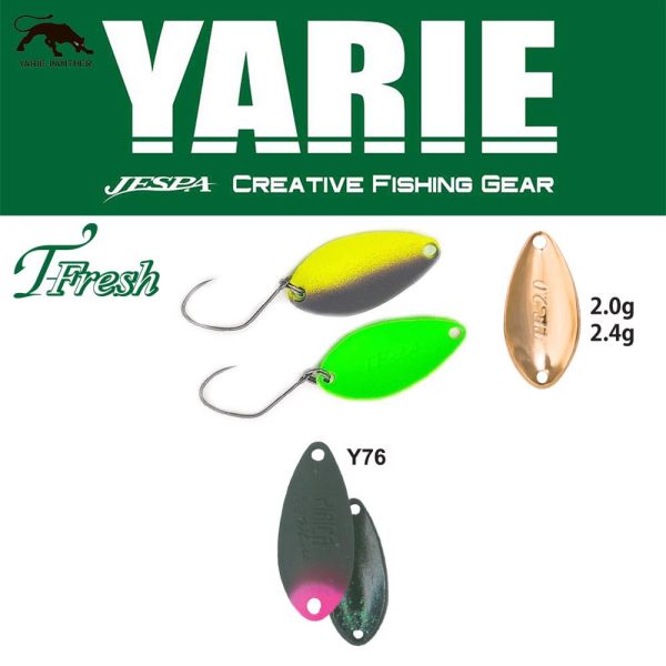 Yarie 708T T-Fresh 2.4gr Y76 Olive/Pink Tail Spoon Lure