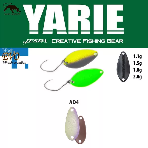 Yarie 710T T-Fresh Evo 1.1gr AD4 Milk Cocoa Spoon Lure