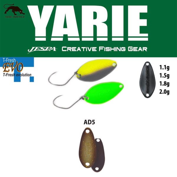 Yarie 710T T-Fresh Evo 1.1gr AD5 Algae Spoon Lure
