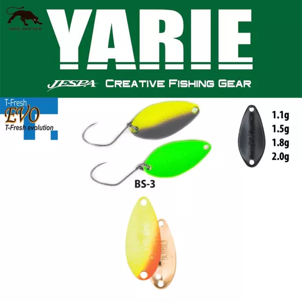 Yarie 710T T-Fresh Evo 1.1gr BS-3 First Lemon Spoon Lure