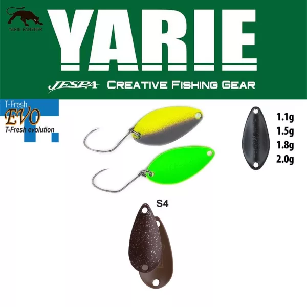 Yarie 710T T-Fresh Evo 1.1gr S4 Marron Squash Spoon Lure