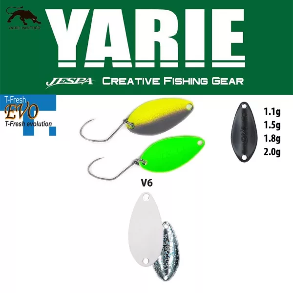 Yarie 710T T-Fresh Evo 1.1gr V6 Uzagin Spoon Lure