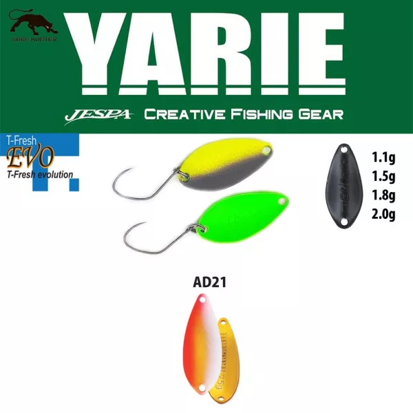 Yarie 710T T-Fresh Evo 1.5gr AD21 Uzakin Spoon Lure