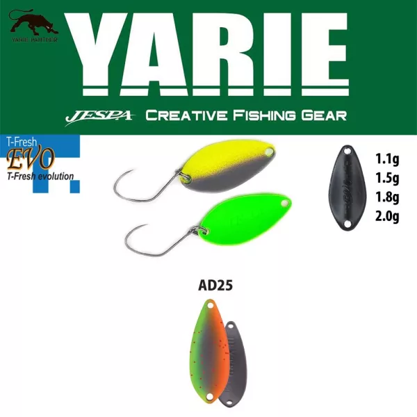 Yarie 710T T-Fresh Evo 1.5gr AD25 Vegetable Spoon Lure