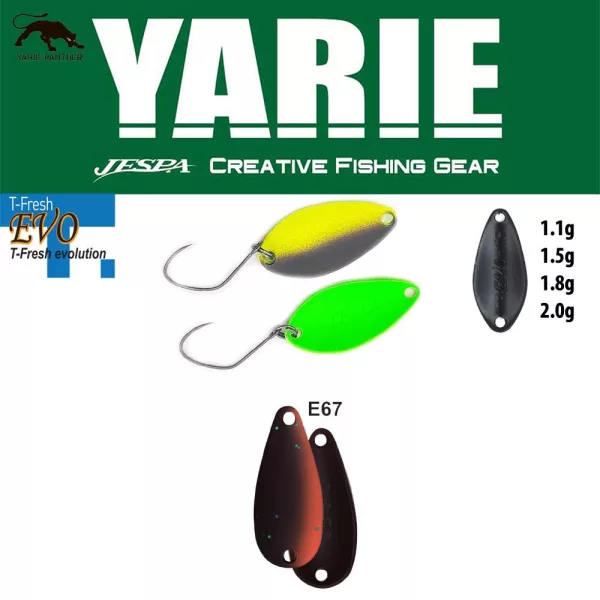 Yarie 710T T-Fresh Evo 1.5gr E67 Winner Brown Spoon Lure