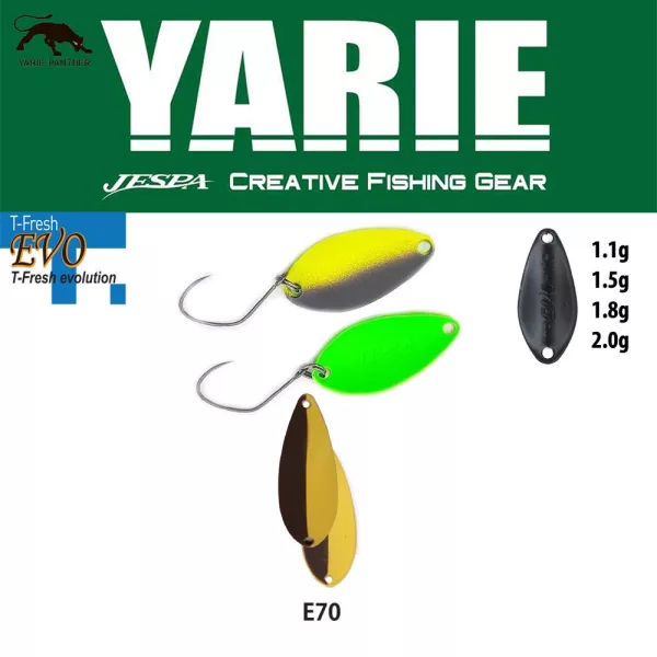 Yarie 710T T-Fresh Evo 1.5gr E70 Pudding Spoon Lure