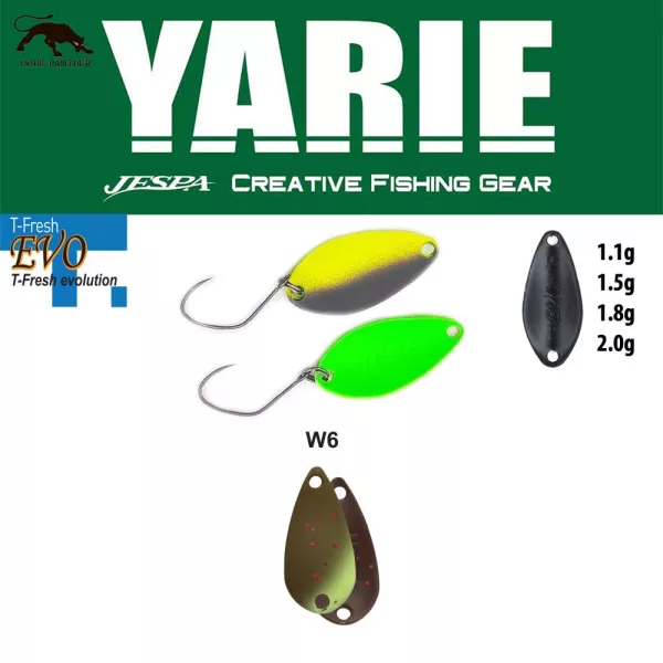 Yarie 710T T-Fresh Evo 1.5gr W6 Ehuesukai Spoon Lure