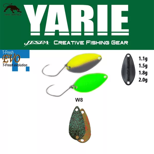 Yarie 710T T-Fresh Evo 1.5gr W8 Iwadatami Spoon Lure