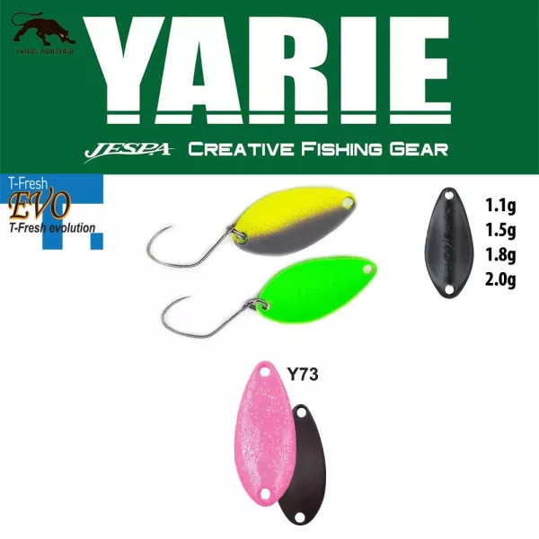 Yarie 710T T-Fresh Evo 1,5gr Y73 Pink Holo Spoon Lure