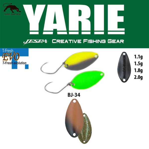 Yarie 710T T-Fresh Evo 1.8gr BJ-34 Bahun Uni Spoon Lure