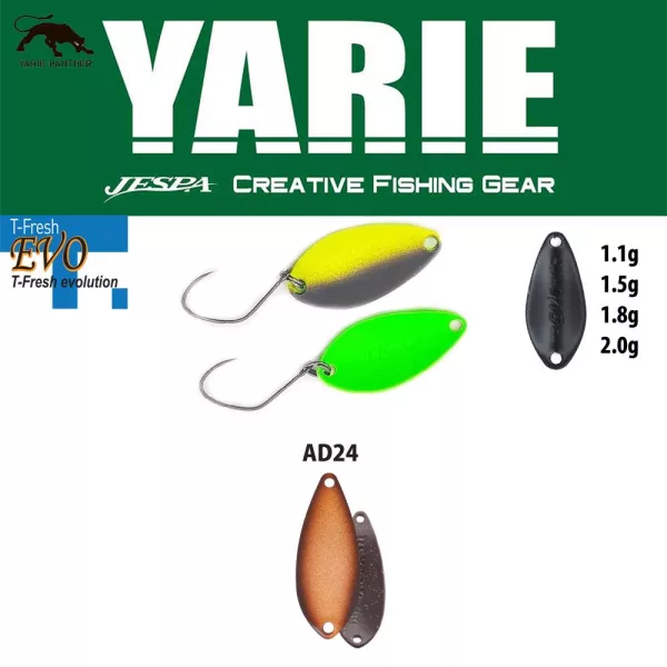 Yarie 710T T-Fresh Evo 2.0gr AD24 Oyster Spoon Lure