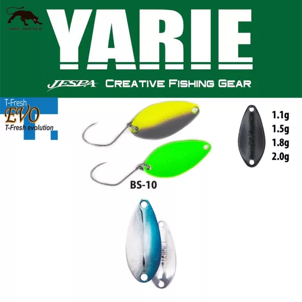 Yarie 710T T-Fresh Evo 2,0gr BS-10 Blue/Silver Spoon Lure