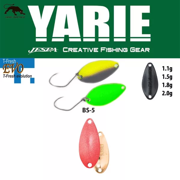 Yarie 710T T-Fresh Evo 2,0gr BS-5 Matte Red Spoon Lure