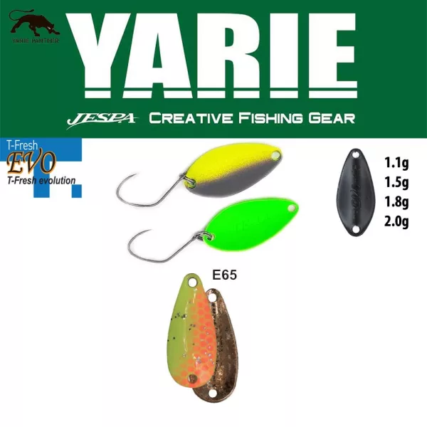Yarie 710T T-Fresh Evo 2.0gr E65 Second Lemon Spoon Lure