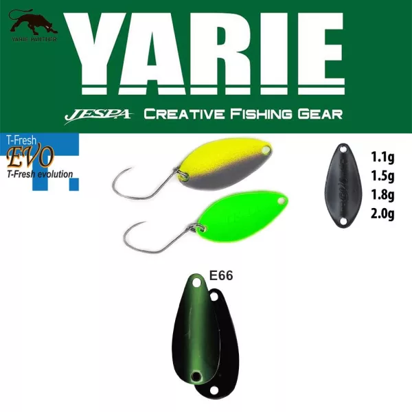 Yarie 710T T-Fresh Evo 2,0gr E66 Fits Green Spoon Lure