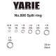 Yarie 806 Split Ring Silver 9lb 0.5 Split Ring 30pcs