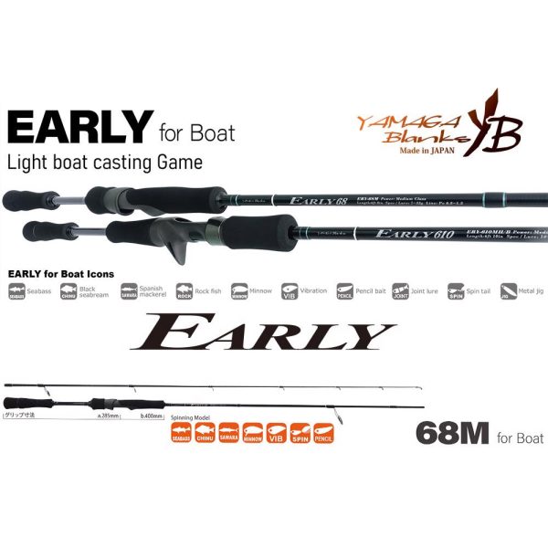 Yamaga Blanks Early Boat 68M 2,05m 7-32gr 2 Piece Spinning Rod