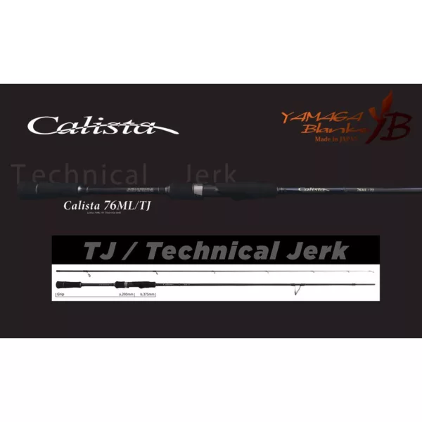 Yamaga Blanks Calista 76ML/TJ 2,293m 20gr 2 Piece Spinning Rod