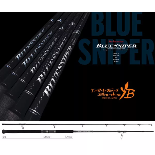 Yamaga Blanks Blue Sniper 96H 2,92m 150gr 2 Piece Spinning Rod