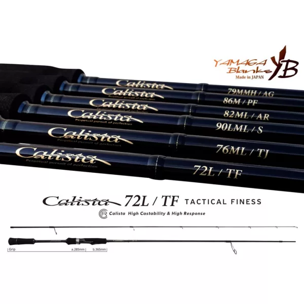 Yamaga Blanks Calista 72L/TF Tactical Finesse 2,204m 20gr Fuji Titanium Torzite 2-Piece Spinning Rod