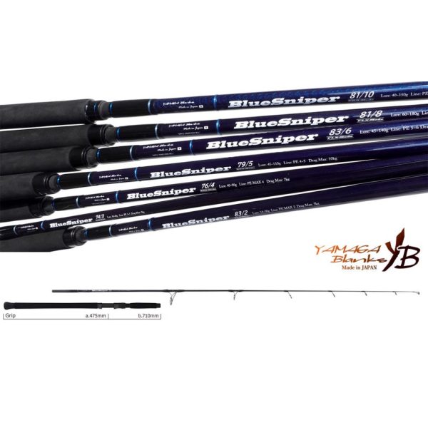 Yamaga Blanks Blue Sniper 76/4 RGD Mode 2,31m 40-90gr Extended Handle Spinning Rod
