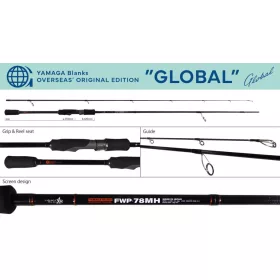   Yamaga Blanks FWP-78MH Global 2,36m 10-38gr 2 Piece Spinning Rod