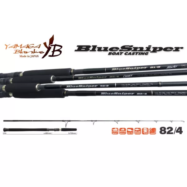 Yamaga Blanks Blue Sniper 82/4 2,52m 30-110gr 2 Piece Spinning Rod