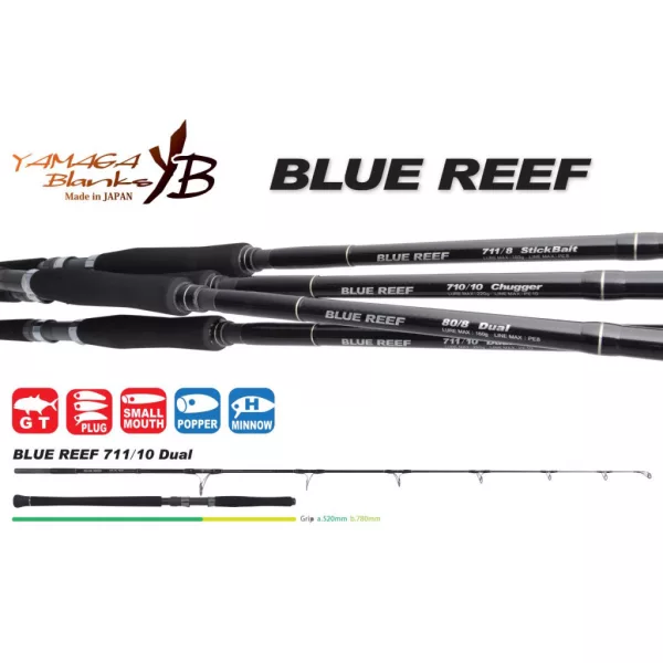 Yamaga Blanks Blue Reef GT 711/10 Dual 2,47m 220gr 2-Piece Spinning Rod