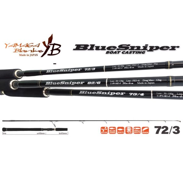 Yamaga Blanks Blue Sniper 72/3 2,21m 30-60gr 2-Piece Spinning Rod