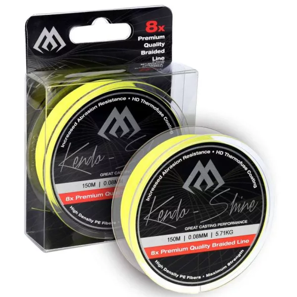 Mikado Kendo Shine Fluo Yellow 0.23mm 150m Braided Main Line